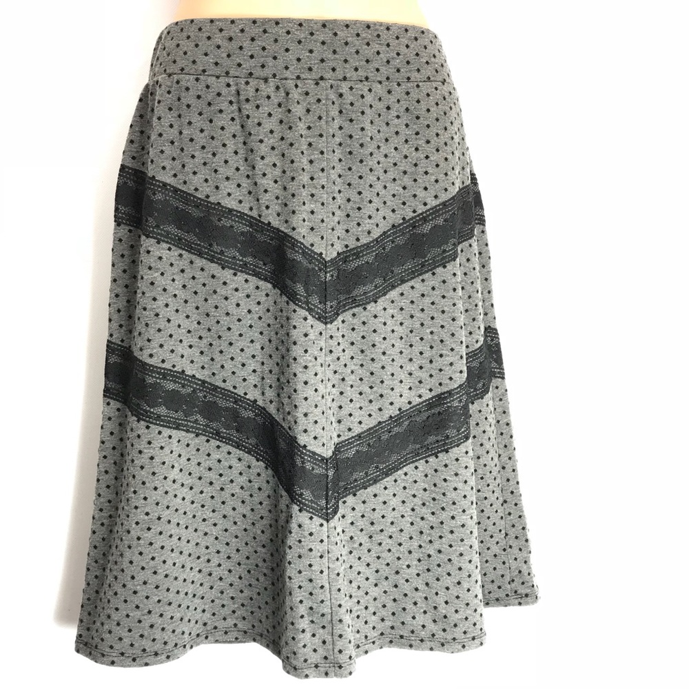 Studio 253 A-Line Dot Skirt Stretch Knit 28" Waist